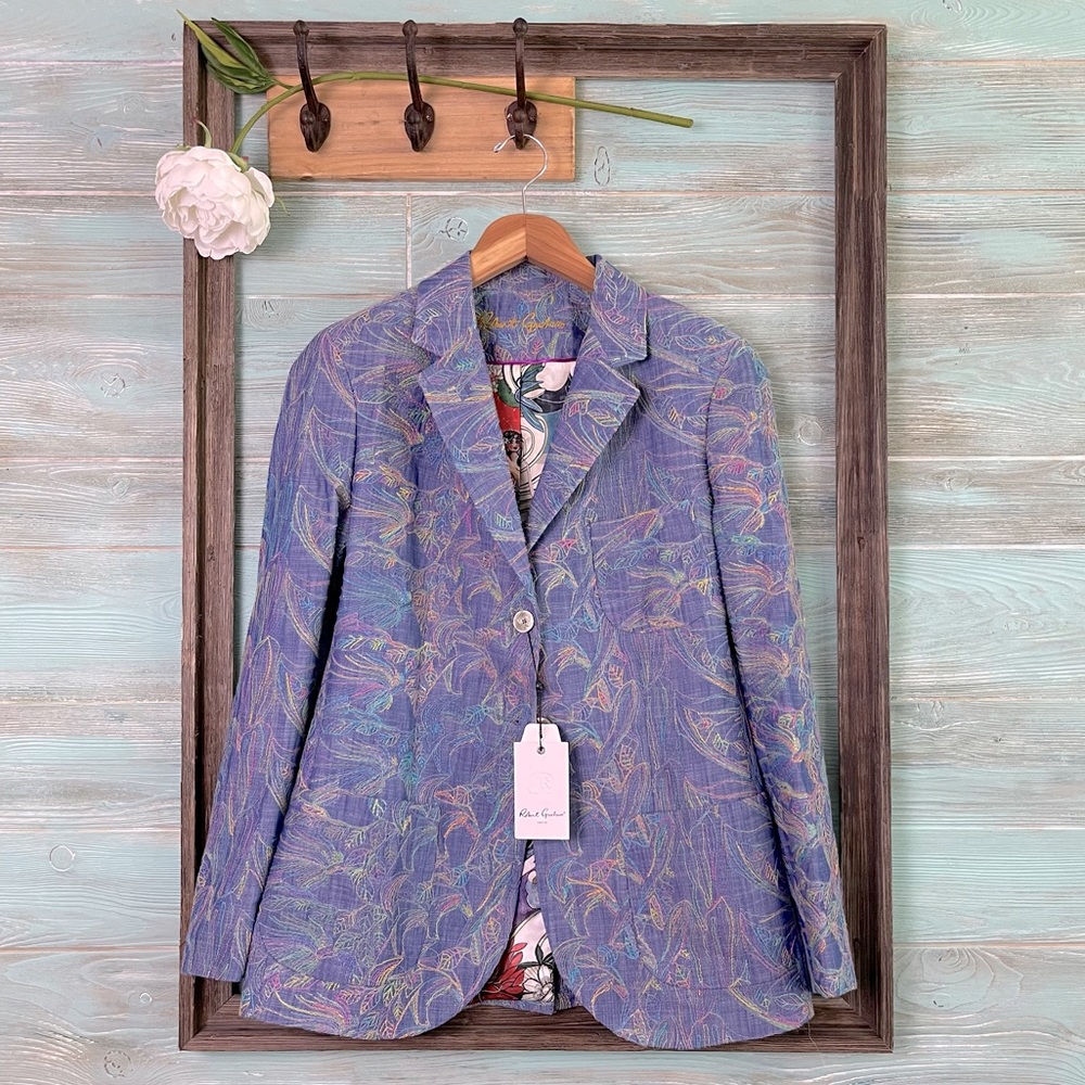 Robert Graham Penelope Woven Jacket - Indigo